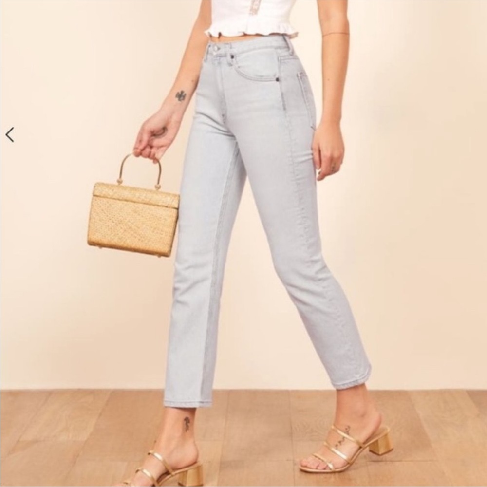 Reformation Liza High Straight Crop in Aruba